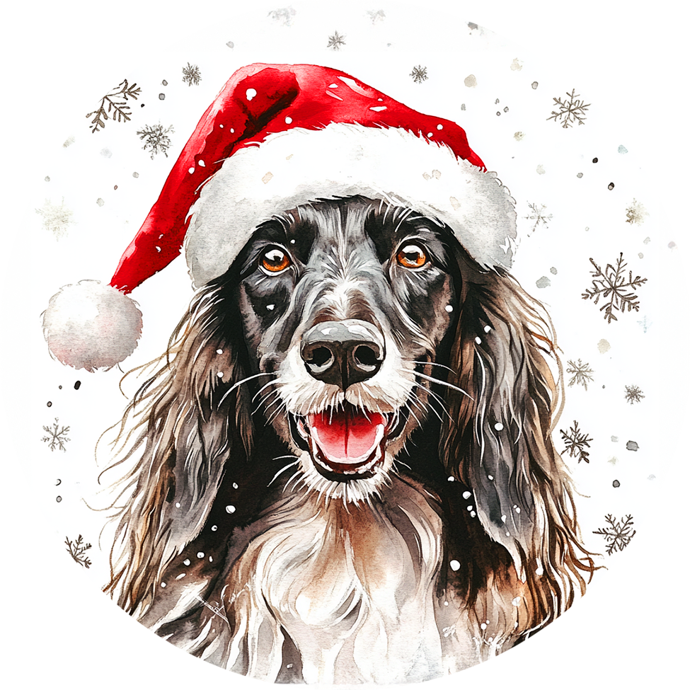 Dog (10) Round Christmas MDF Ornament