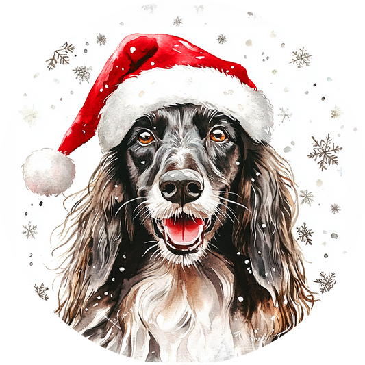 Dog (10) Round Christmas MDF Ornament