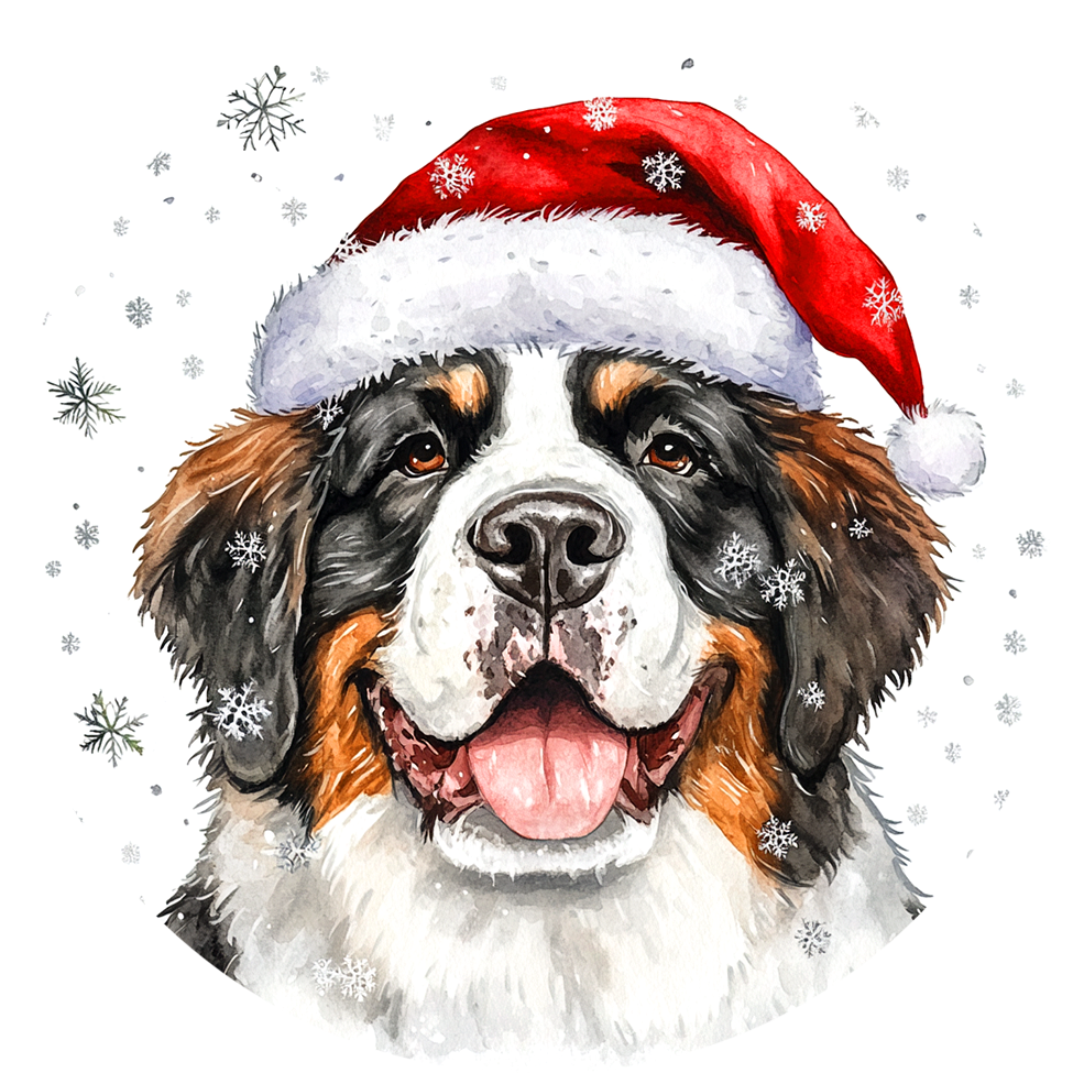 Dog (11) Round Christmas MDF Ornament