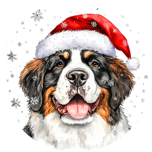 Dog (11) Round Christmas MDF Ornament