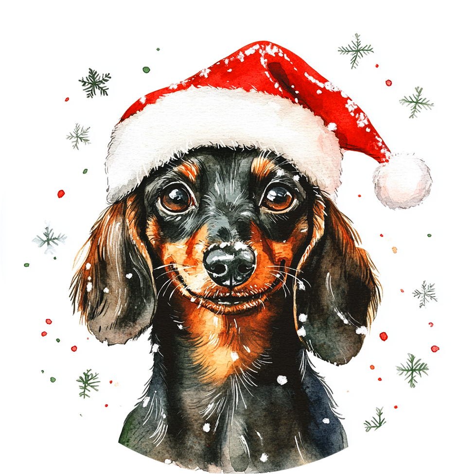 Dog (12) Round Christmas MDF Ornament