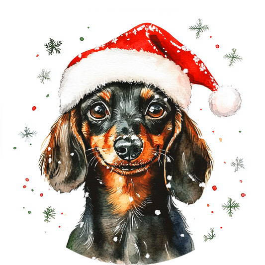 Dog (12) Round Christmas MDF Ornament