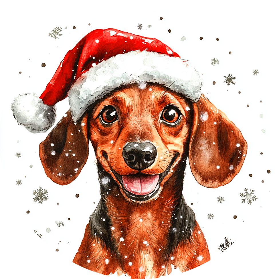 Dog (13) Round Christmas MDF Ornament