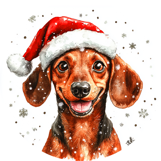 Dog (13) Round Christmas MDF Ornament