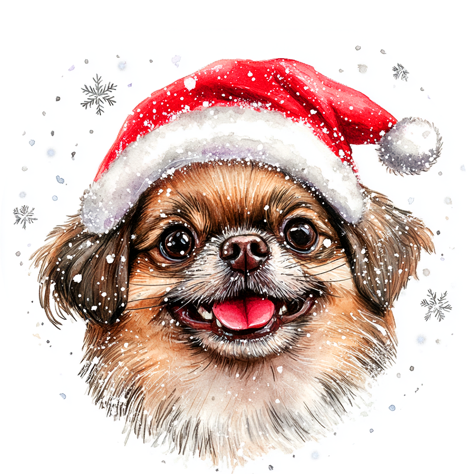 Dog (15) Round Christmas MDF Ornament