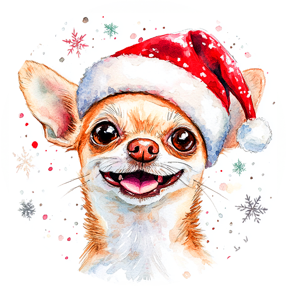 Dog (18) Round Christmas MDF Ornament