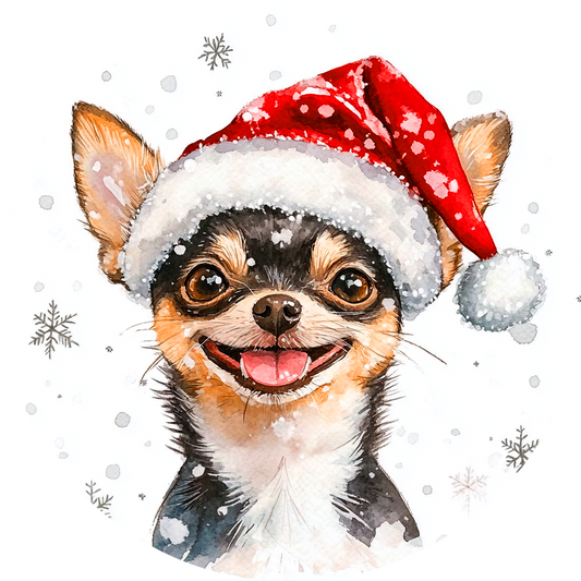 Dog (19) Round Christmas MDF Ornament