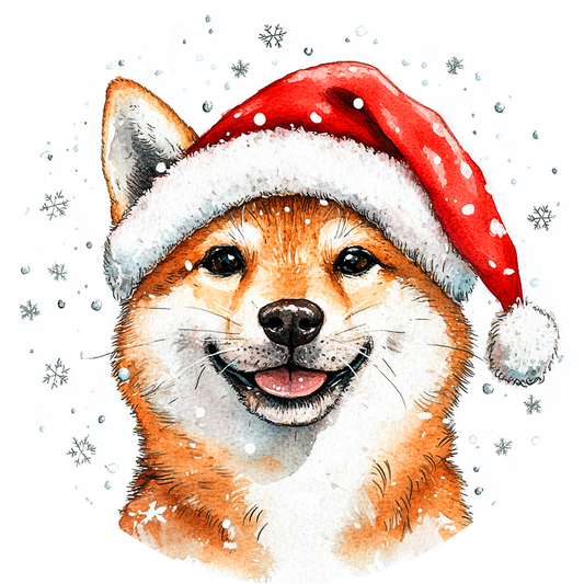 Dog (20) Round Christmas MDF Ornament