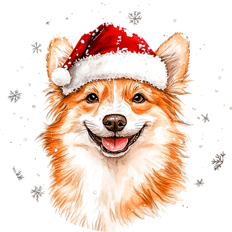 Dog (21) Round Christmas MDF Ornament