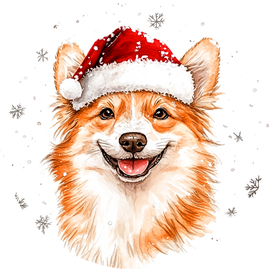 Dog (21) Round Christmas MDF Ornament