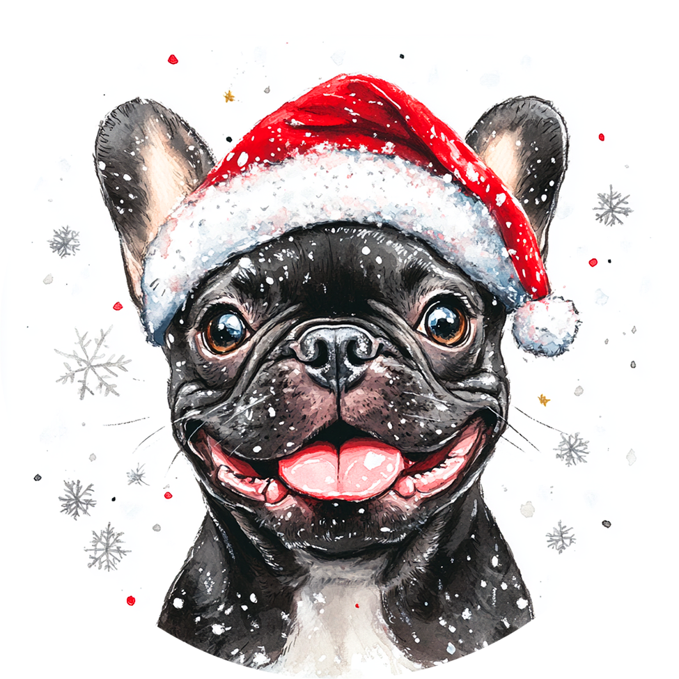 Dog (24) Round Christmas MDF Ornament