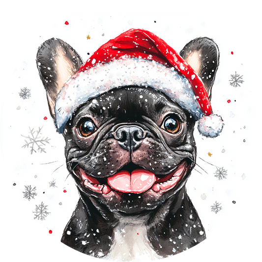 Dog (24) Round Christmas MDF Ornament