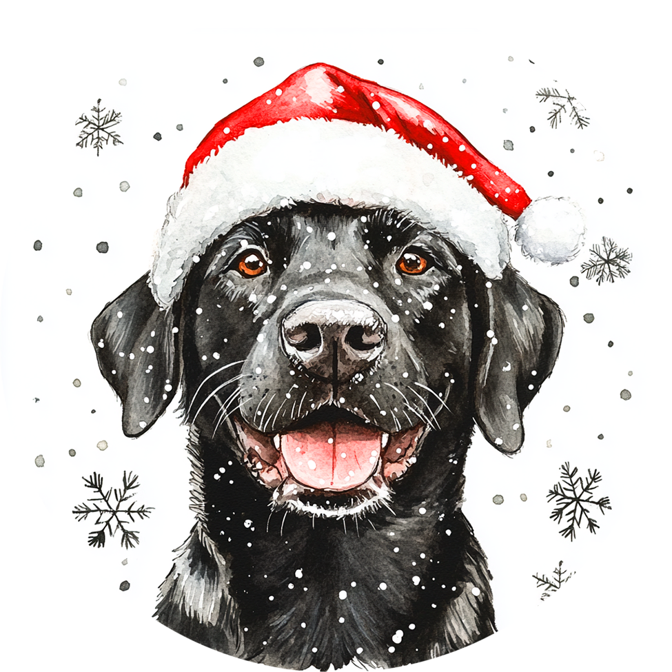 Dog (25) Round Christmas MDF Ornament