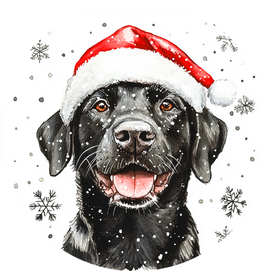 Dog (25) Round Christmas MDF Ornament
