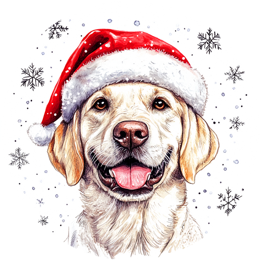 Dog (26) Round Christmas MDF Ornament