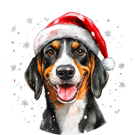 Dog (28) Round Christmas MDF Ornament