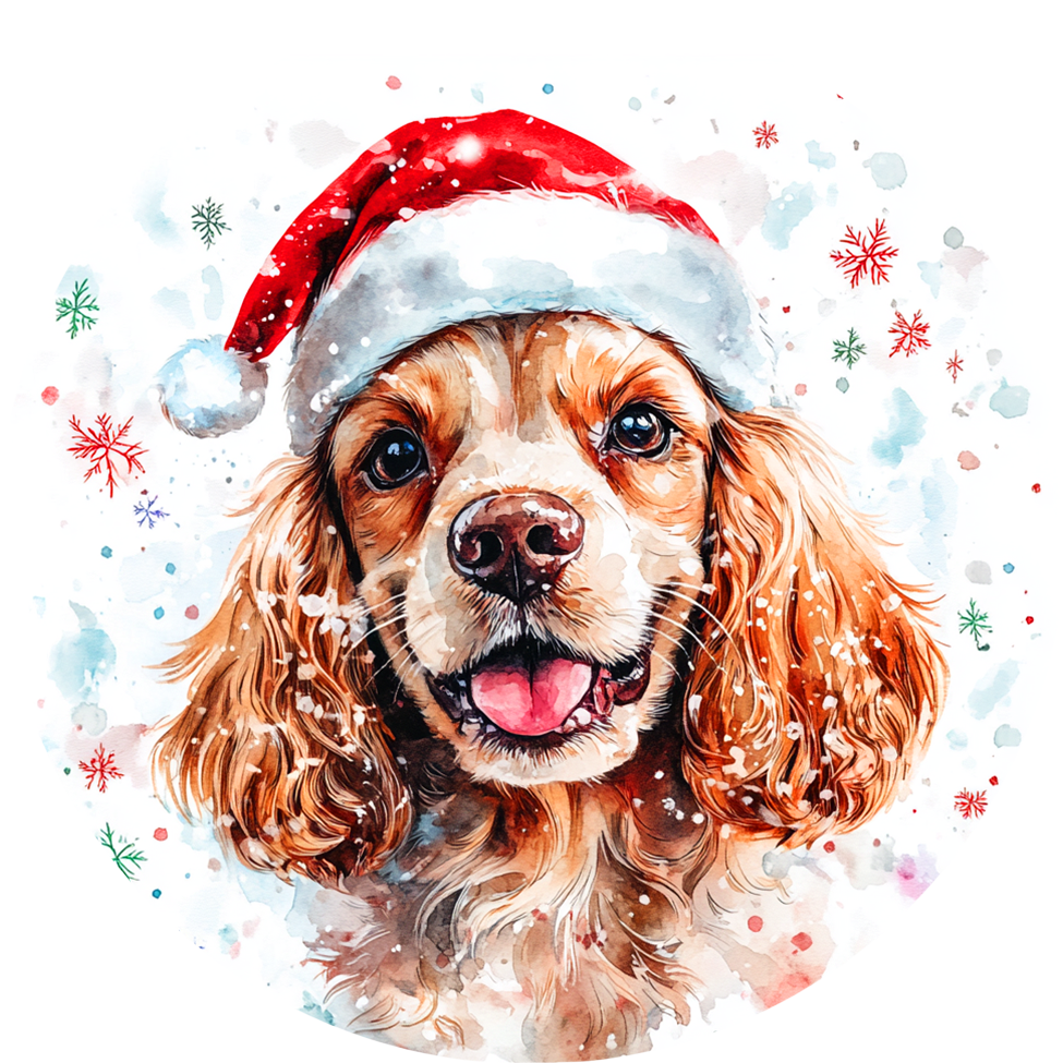 Dog (29) Round Christmas MDF Ornament