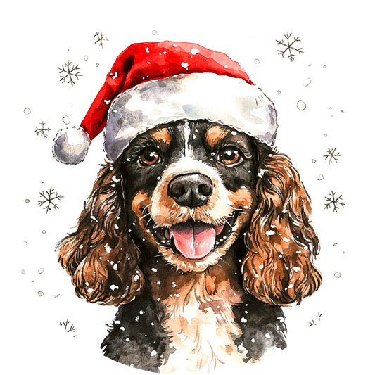 Dog (30) Round Christmas MDF Ornament