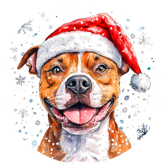 Dog (31) Round Christmas MDF Ornament