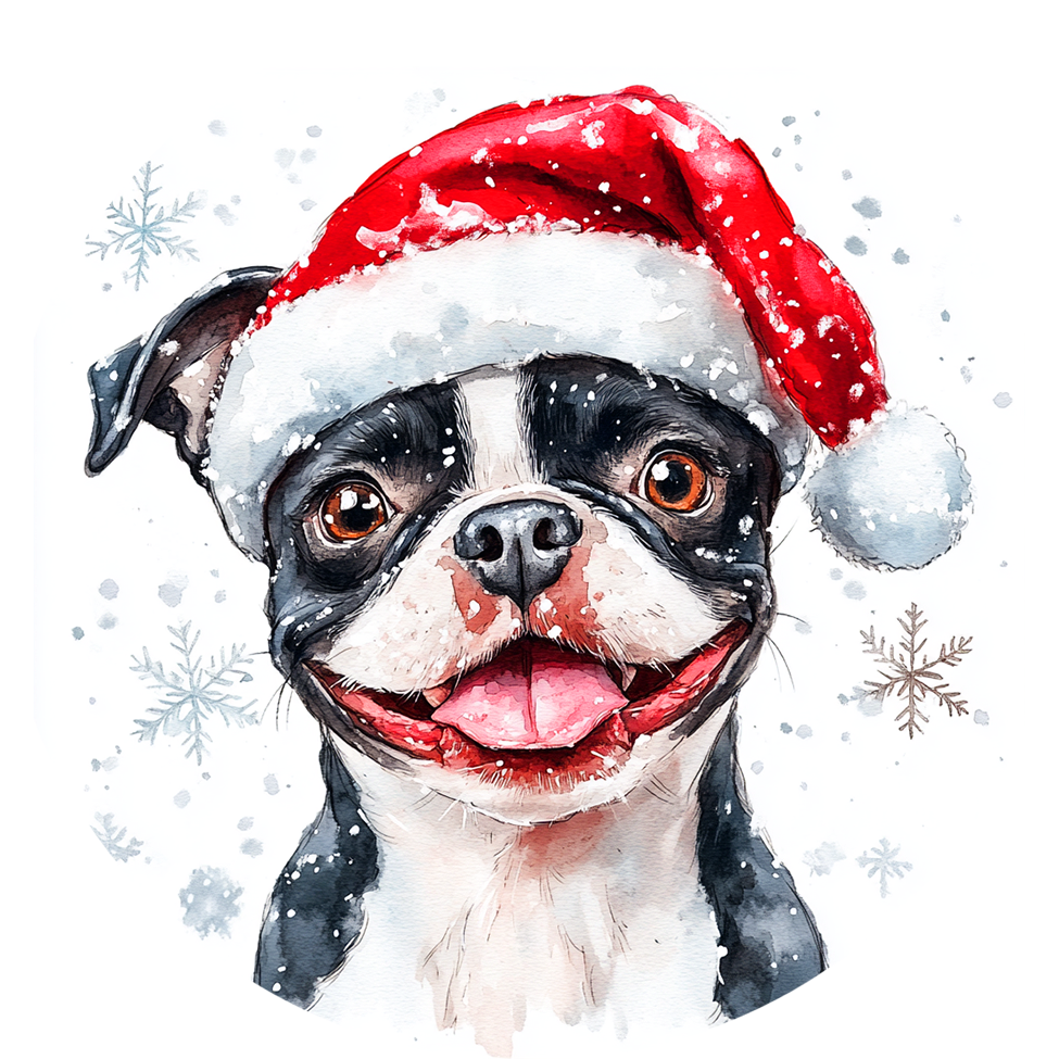 Dog (32) Round Christmas MDF Ornament