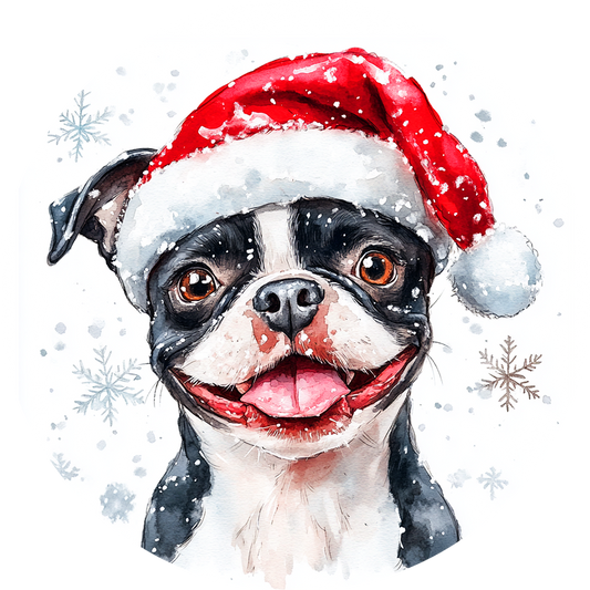 Dog (32) Round Christmas MDF Ornament