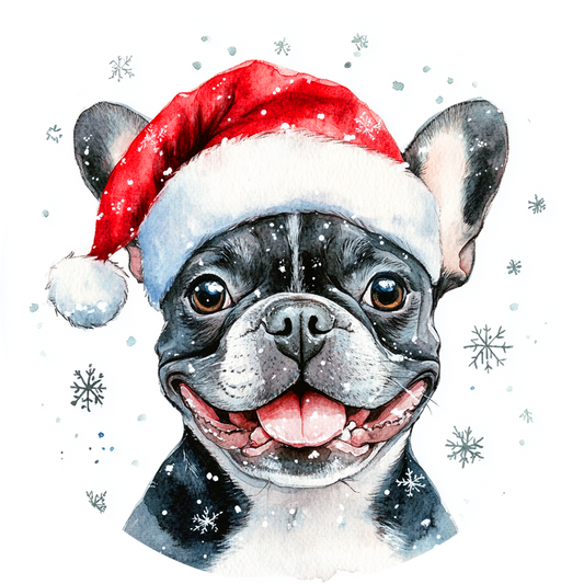 Dog (33) Round Christmas MDF Ornament