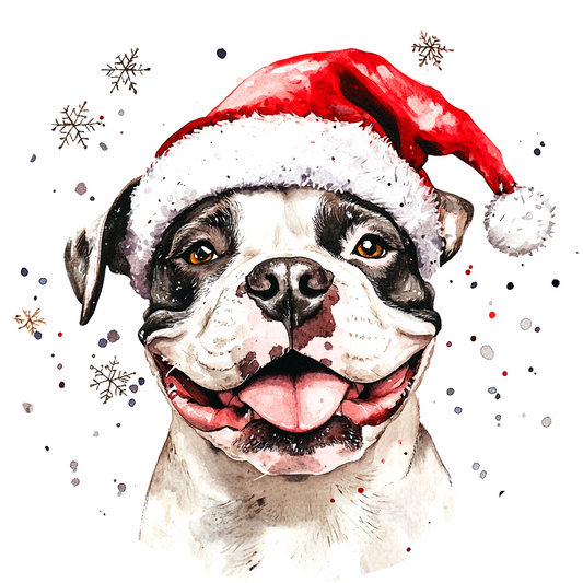 Dog (34) Round Christmas MDF Ornament