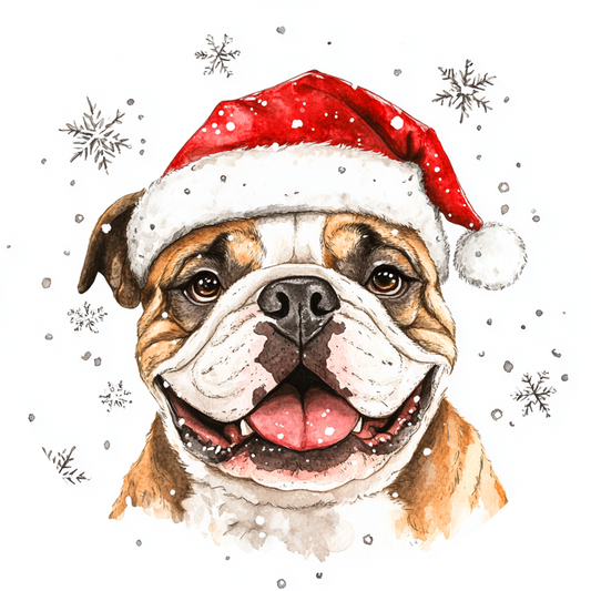 Dog (35) Round Christmas MDF Ornament