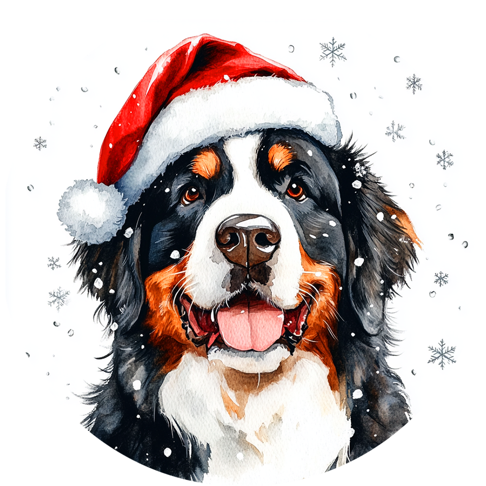 Dog (36) Round Christmas MDF Ornament