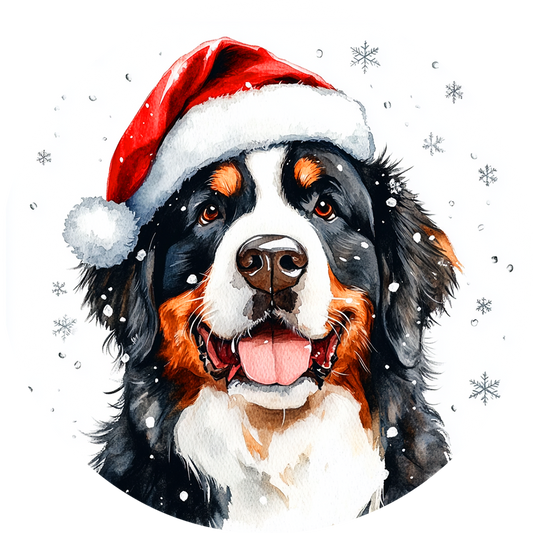 Dog (36) Round Christmas MDF Ornament