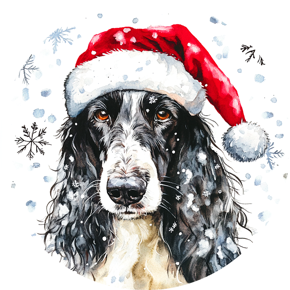 Dog (37) Round Christmas MDF Ornament