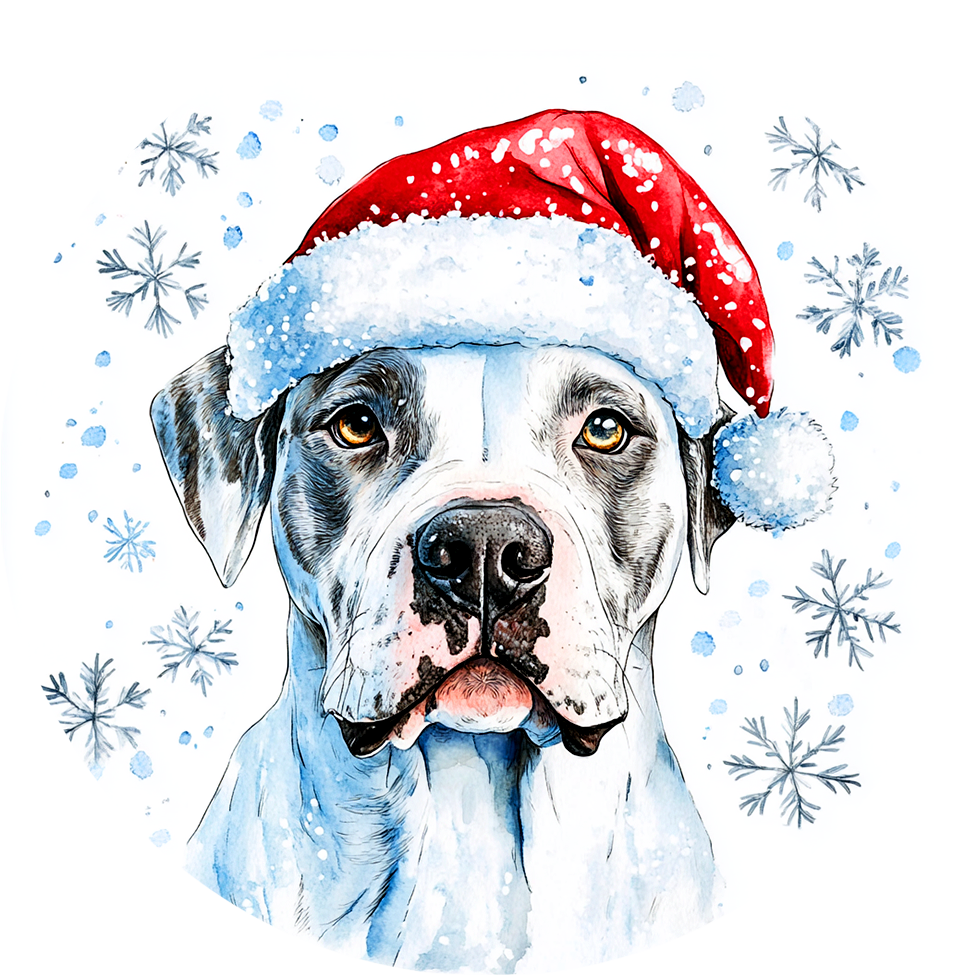 Dog (39) Round Christmas MDF Ornament