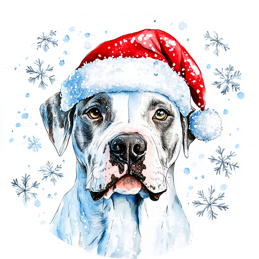 Dog (39) Round Christmas MDF Ornament