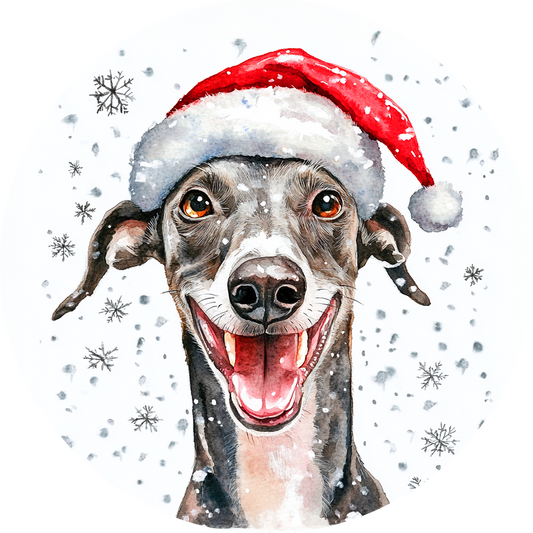 Dog (4) Round Christmas MDF Ornament