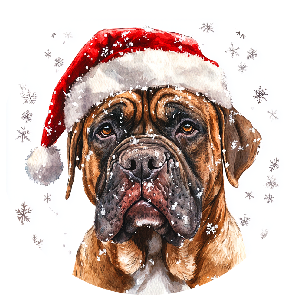 Dog (41) Round Christmas MDF Ornament