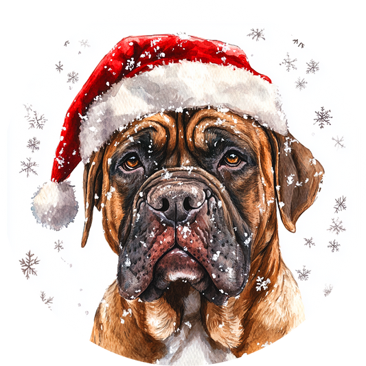 Dog (41) Round Christmas MDF Ornament