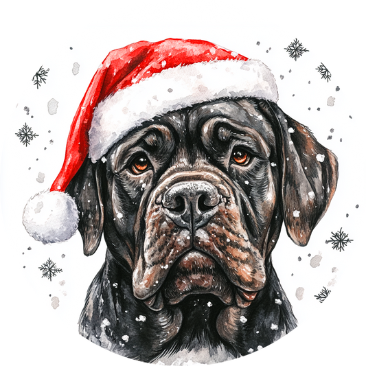 Dog (42) Round Christmas MDF Ornament