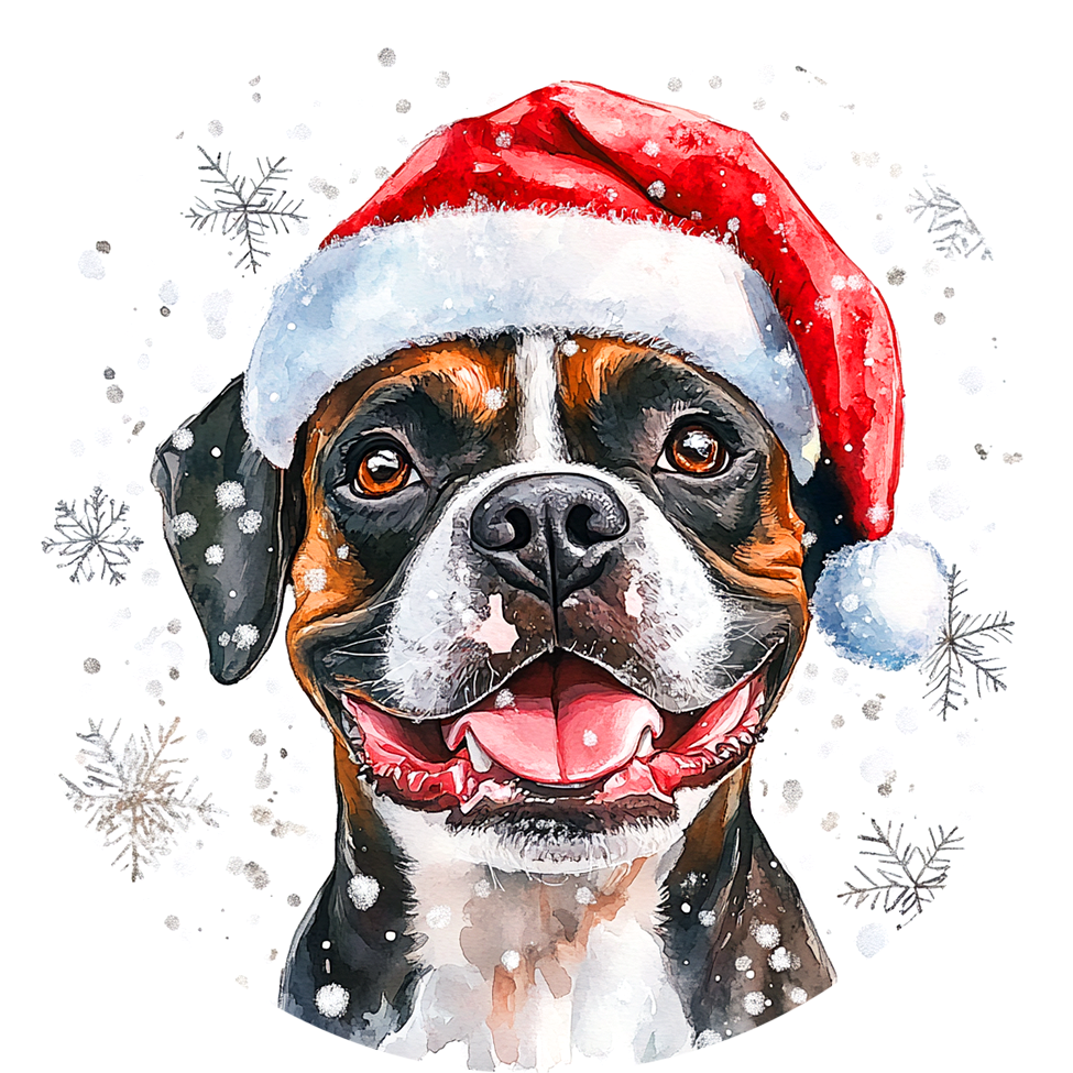 Dog (43) Round Christmas MDF Ornament