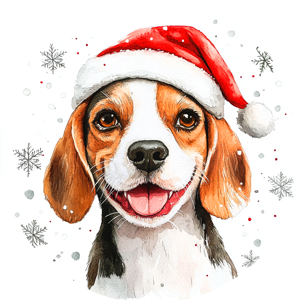 Dog (44) Round Christmas MDF Ornament
