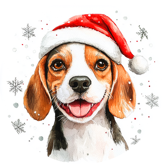 Dog (44) Round Christmas MDF Ornament