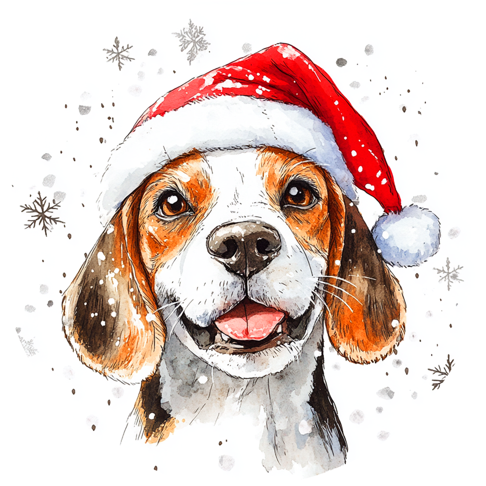 Dog (45) Round Christmas MDF Ornament