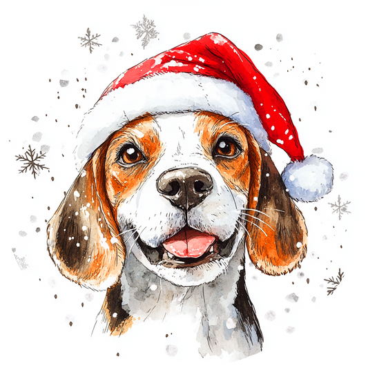 Dog (45) Round Christmas MDF Ornament