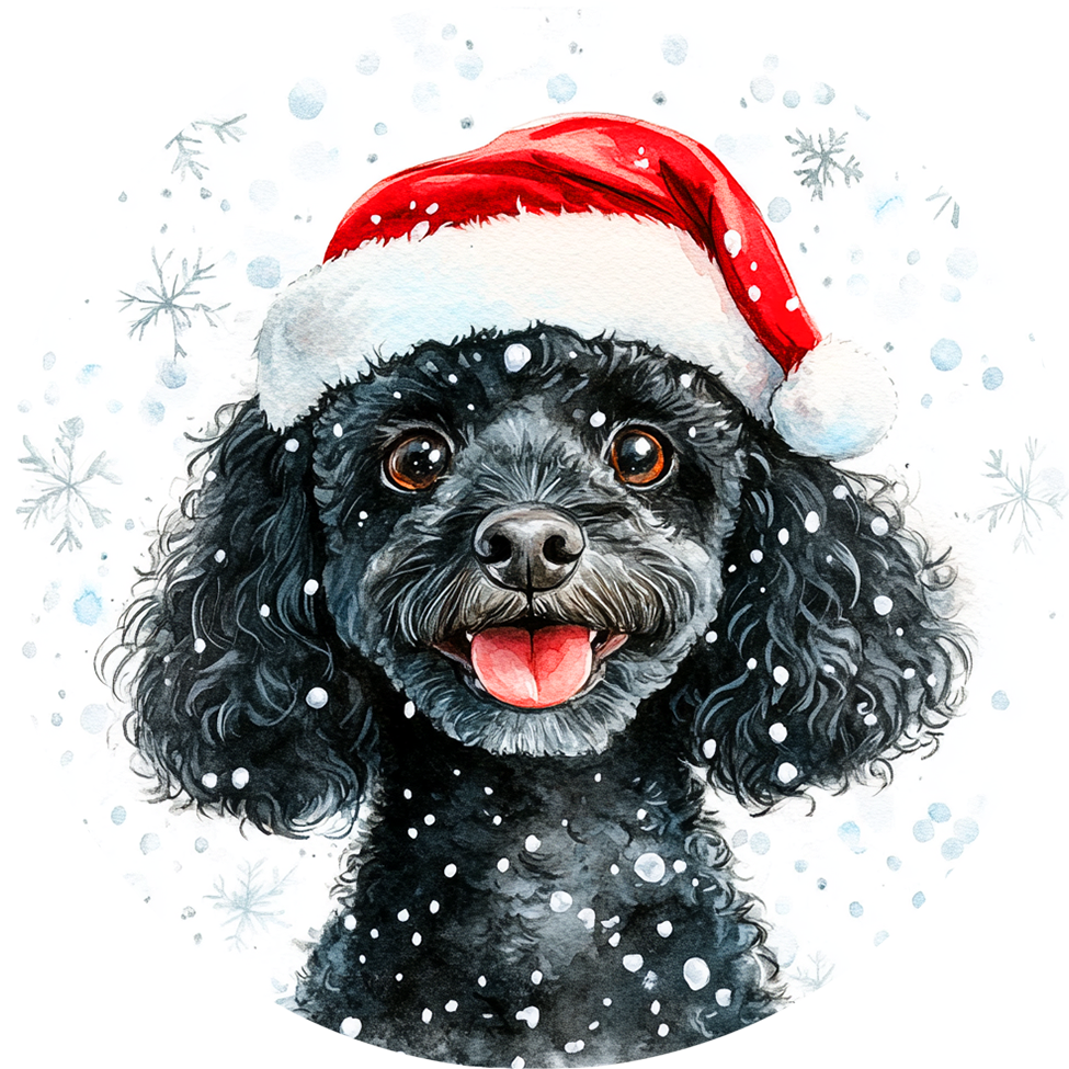 Dog (46) Round Christmas MDF Ornament