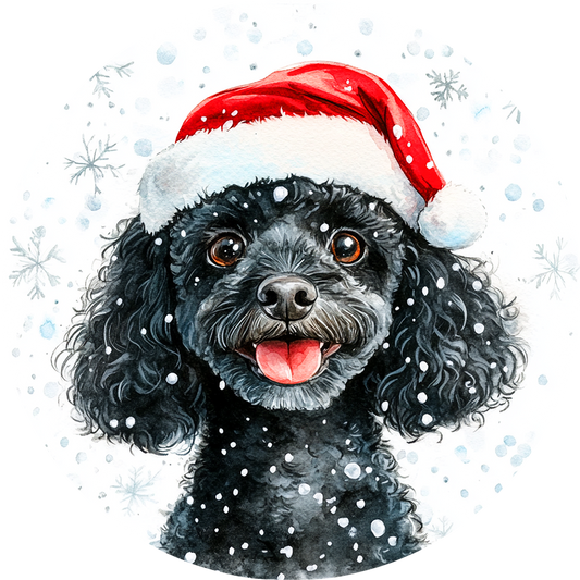 Dog (46) Round Christmas MDF Ornament