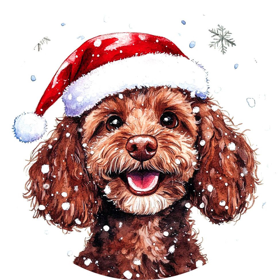 Dog (47) Round Christmas MDF Ornament