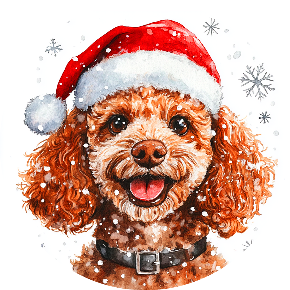 Dog (49) Round Christmas MDF Ornament