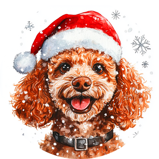 Dog (49) Round Christmas MDF Ornament