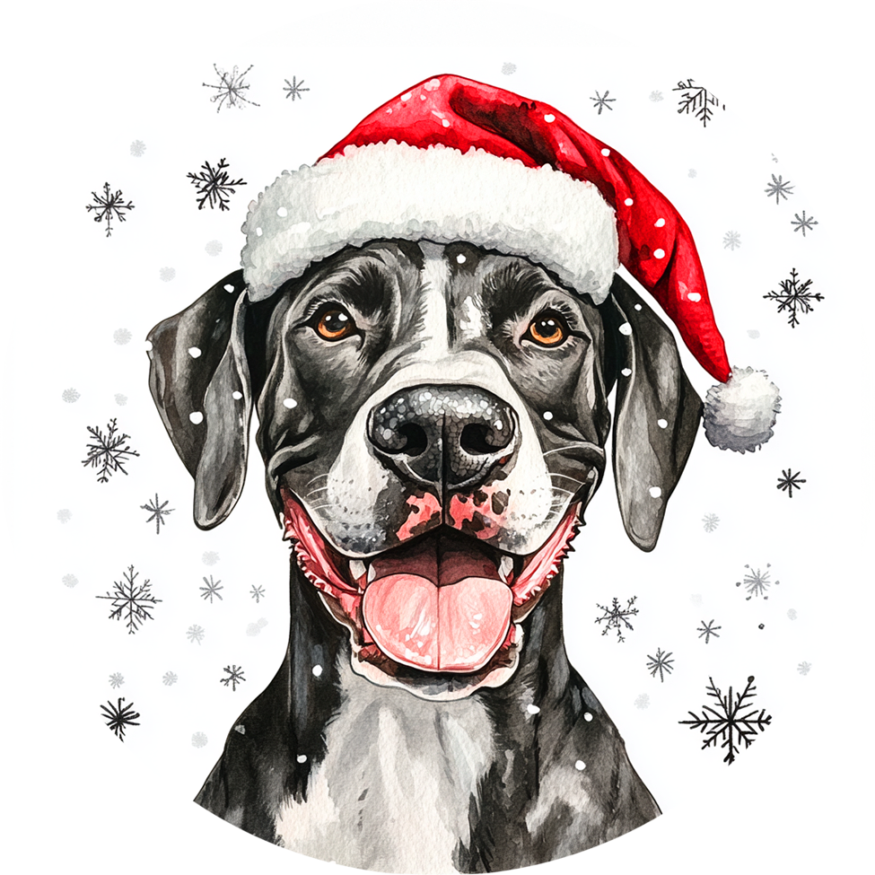 Dog (5) Round Christmas MDF Ornament