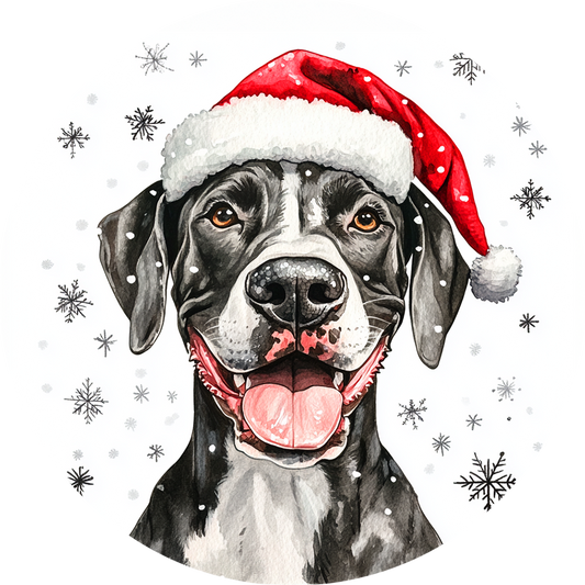 Dog (5) Round Christmas MDF Ornament