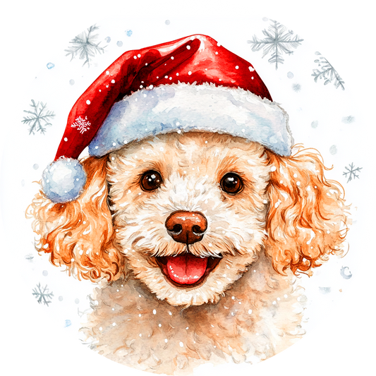 Dog (50) Round Christmas MDF Ornament